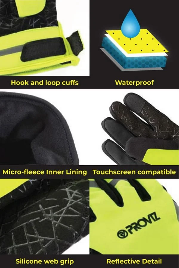 Gants De Vélo Proviz Jaune Fluo 6 Gants De Vélo Proviz Jaune Fluo – Image 4
