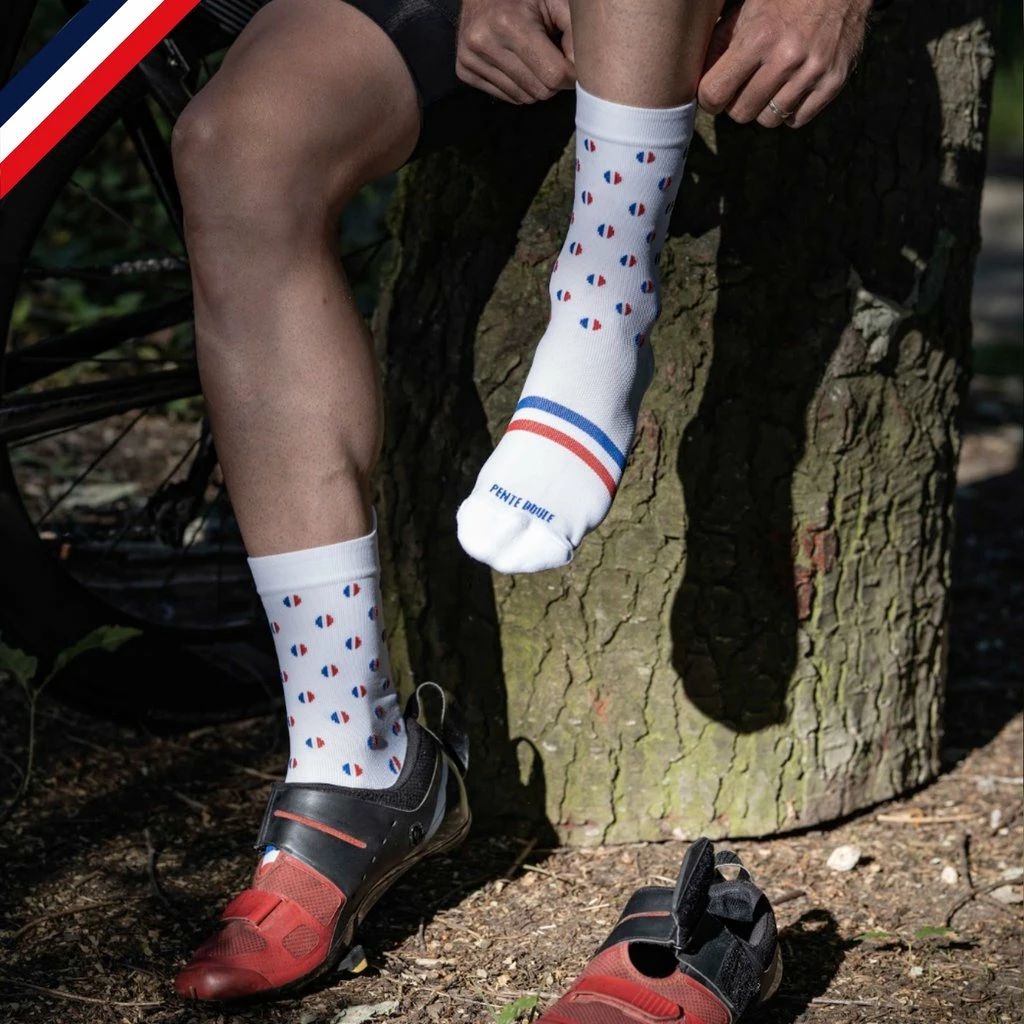 Pente Douce Chaussettes De Cyclisme : Cocardes 3 Pente Douce Chaussettes De Cyclisme : Cocardes – Image 2