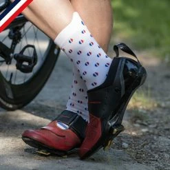 Pente Douce Chaussettes De Cyclisme : Cocardes 8 Pente Douce Chaussettes De Cyclisme : Cocardes -Antivols Vélo Soldes Boutique cocardes legeres3
