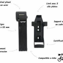 Antivol Pliant Vélo à Clés Michelin 11 Antivol Pliant Vélo à Clés Michelin -Antivols Vélo Soldes Boutique fonctionnement antivol pliant velo michelin