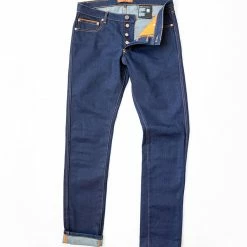 Bolid'ster Jean Vélo Homme (Hip'ster Indigo) - Coupe Ajustée -Antivols Vélo Soldes Boutique jean moto hipster indigo bolidster vue devant