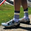 Pente Douce Chaussettes De Cyclisme : Marinière Jaune