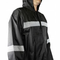 R Flect Poncho Vélo Imperméable Noir (polyvalent 2 Roues)