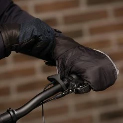 Gants Moufle Homme Tucano Urbano Cabrio -Antivols Vélo Soldes Boutique tucano urbano cabrio gants velo cuir tissu bleu melange